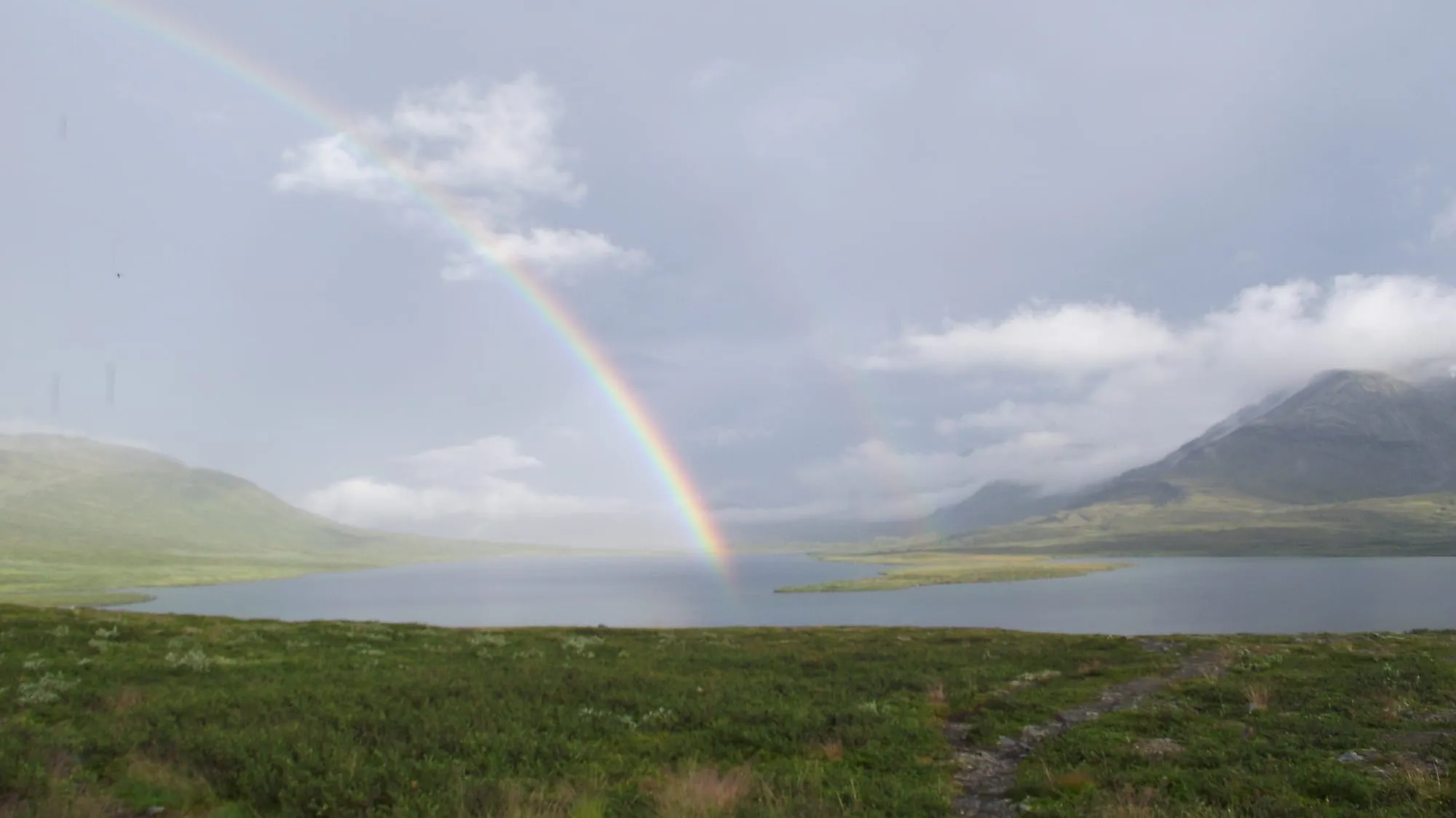 Between showers on the Troms Border Trail, Norway